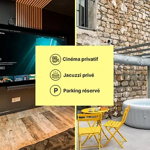 Appartement Chill Haven - Jacuzzi & Cinema - Queen Size - Parking - Terrasse, Saint-Etienne (Loire)